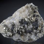 Digenite with Pyrite and Quartz