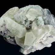 Albite ( v. Cleavlandite ) with Elbaite, Quartz and Lepidolite