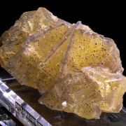 Large Yellow Fluorite w/ Chalcopyrite