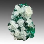 Dioptase, calcite