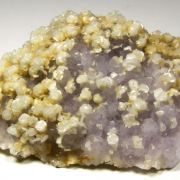 Calcite on Quartz (v. Amethyst)