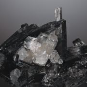 Schorl and Goshenite (Colorless Beryl)