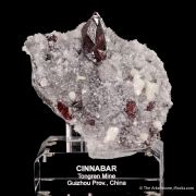 Cinnabar on Quartz with Dolomite (1990s)