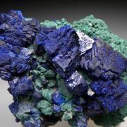 Azurite on Malachite