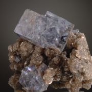 Fluorite on Muscovite and Quartz