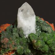 Austinite (variety cuprian) with Calcite