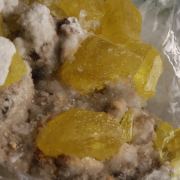Sulphur on Aragonite