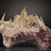 Calcite on Flourite