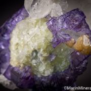 Fluorite on Quartz with Scheelite