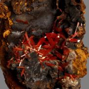 Crocoite on Goethite