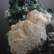Cerussite on Copper with Malachite and Dolomite