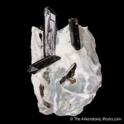 Neptunite on Natrolite