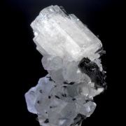 Goshenite & Fluorite on Schorl