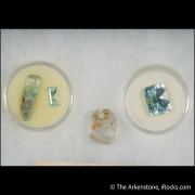 Beryl var. Aquamarine & Topaz (Rough & Cut set)