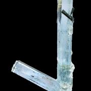 Beryl var. aquamarine, tourmaline