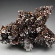 GOETHITE pseudomorph/epimorph after SELENITE, CALCITE