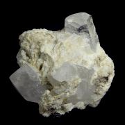 Beryl (var. Goshenite) and Quartz with Schorl