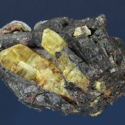 Magnetite with Quartz (var. Chalcedony), Fluorapatite