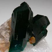 Dioptase on Quartz