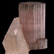 Elbaite on Quartz