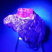 bi-color CORUNDUM var. RUBY, MUSCOVITE