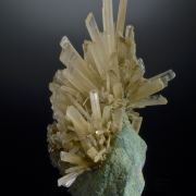 Gypsum (selenite) with Paratacamite