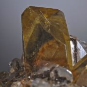 Golden Barite with Calcite