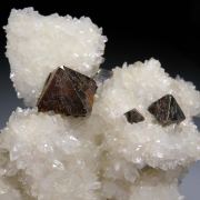 Pyrite on Quartz casts after Fluorite