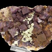 Fluorite, pyrite, calcite