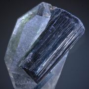 Elbaite on and in tabular Quartz