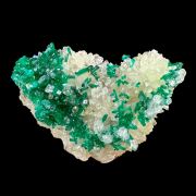 Dioptase, calcite