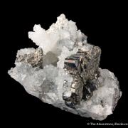 Bournonite and Quartz ps. Barite (mid-1800s)