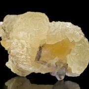 Witherite on Fluorite
