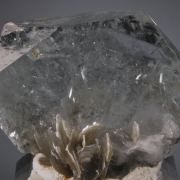 Beryl var. Aquamarine (tabular form) on Muscovite