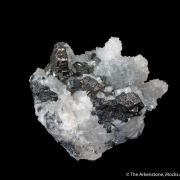 Bournonite and Quartz ps. Barite (mid-1800s)