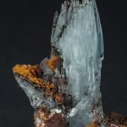 Baryte with Calcite and limonite