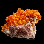 Wulfenite with Mimetite on Chrysocolla