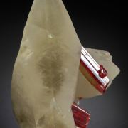 Realgar on Calcite