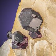Fluorite  on Calcite