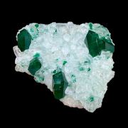 Dioptase, calcite 