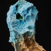 Malachite in Plancheite cast