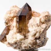 Smokey Quartz on Feldspar