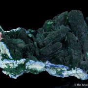 Malachite after Azurite, Plancheite