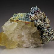 FLUORITE, iridescent PYRITE
