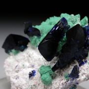 Azurite with Malachite