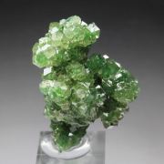 gem GARNET var. GROSSULAR with GREEN CHROMIAN PHANTOMS, CHROMITE