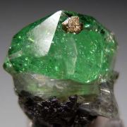 Tsavorite with Diopside, Pyrite
