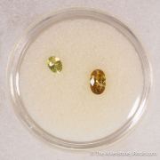 Zincite, Willemite, Andradite Garnet (Rough & Cut set)