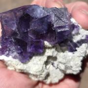 Fluorite on Quartz