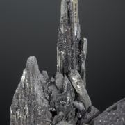 Bismuthinite with Ferberite and Fluorite, Cosalite etc.